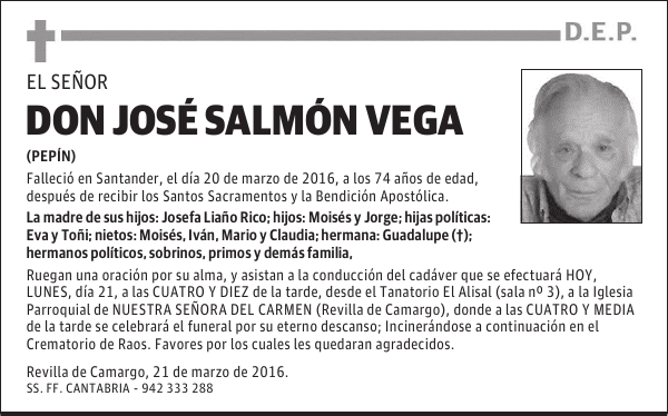 DON JOSÉ SALMÓN VEGA