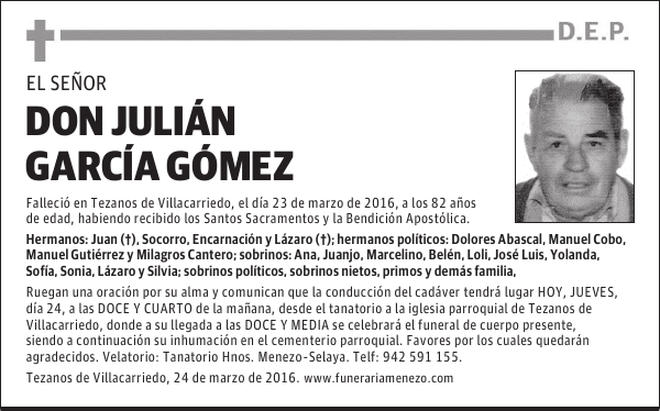 DON JULIÁN GARCÍA GÓMEZ