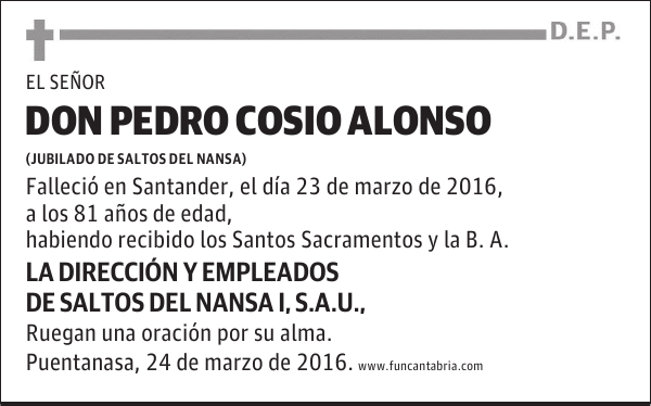 Don Pedro Cosió Alonso