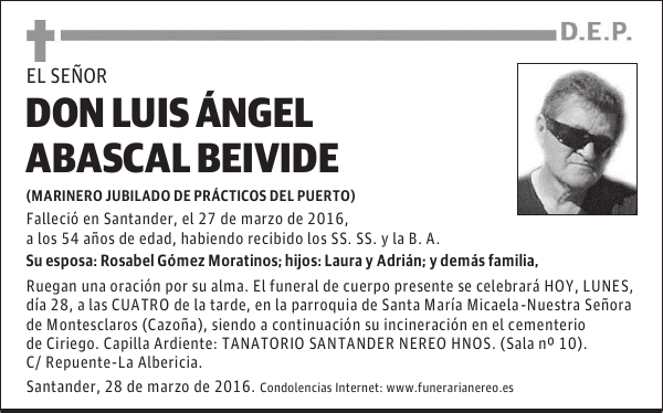 DON LUIS ÁNGEL ABASCAL BEIVIDE