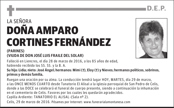 Doña Amparo Cortines Fernández