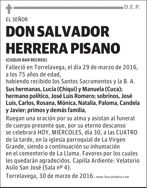 Don Salvador Herrera Pisano