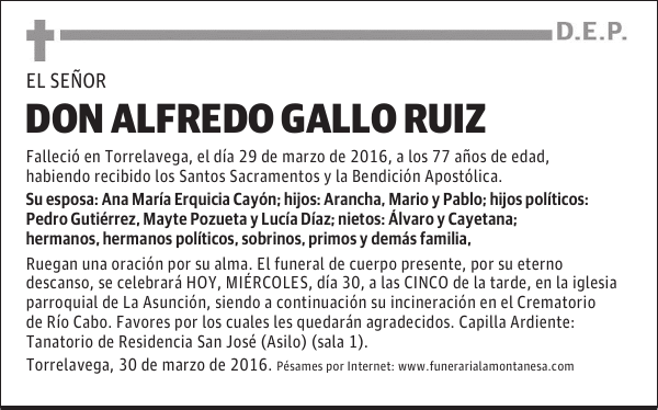 Don Alfredo Gallo Ruiz