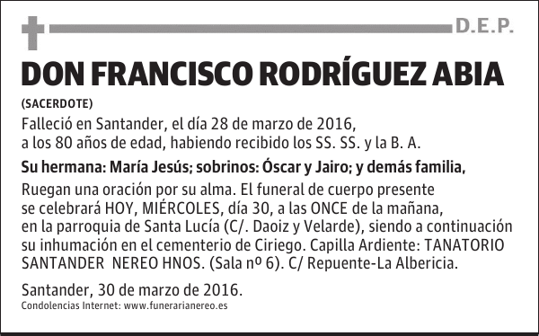 DON FRANCISCO RODRÍGUEZ ABIA