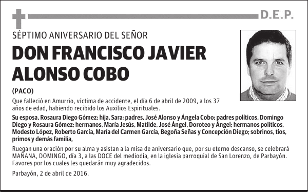 DON FRANCISCO JAVIER ALONSO COBO
