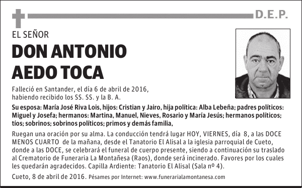 Don Antonio Aedo Toca