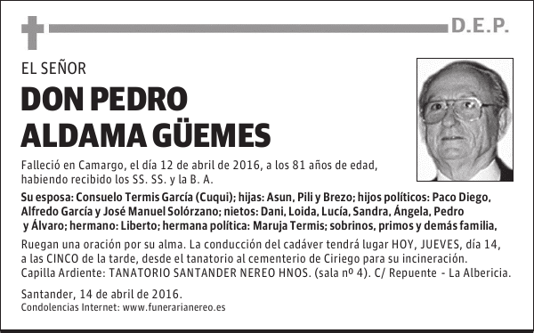 DON PEDRO ALDAMA GÜEMES