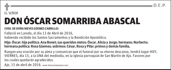 DON ÓSCAR SOMARRIBA ABASCAL