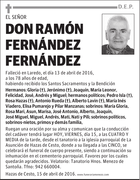 DON RAMÓN FERNANDEZ FERNANDEZ