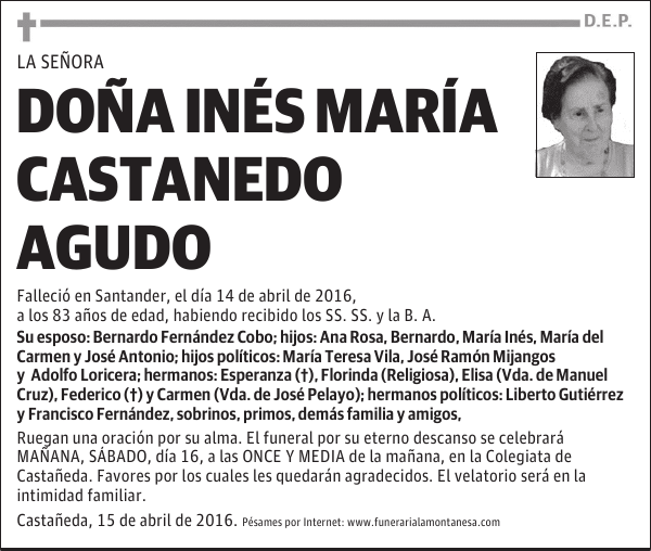 Doña Inés María Castanedo Agudo
