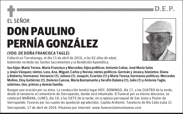 Don Paulino Pernía González