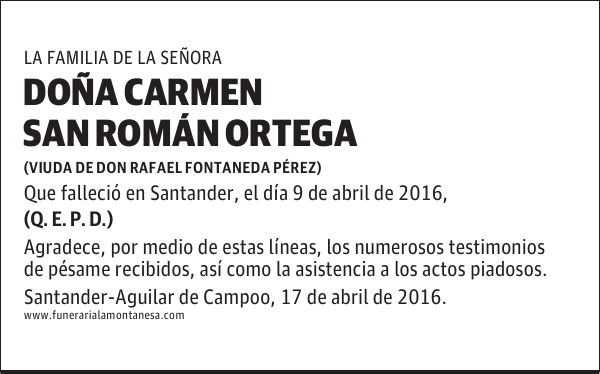 Doña Carmen San Román Ortega