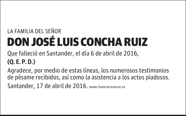 DON JOSE LUIS CONCHA RUIZ