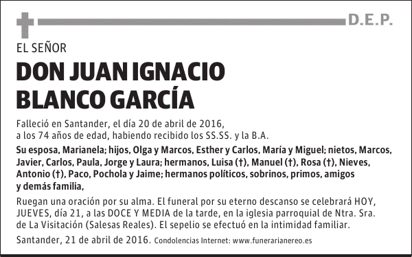 DON JUAN IGNACIO BLANCO GARCIA