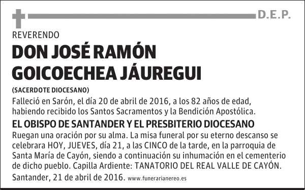 DON JOSÉ RAMÓN GOICOECHEA JÁUREGUI