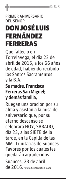 Don José Luis Fernández Ferreras