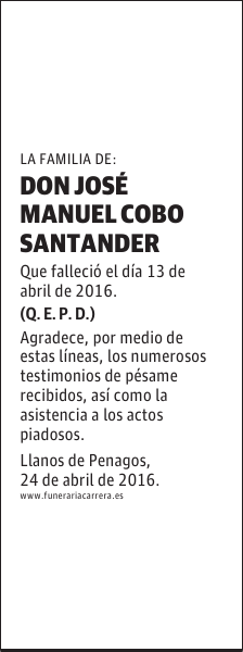 DON JOSÉ MANUEL COBO SANTANDER