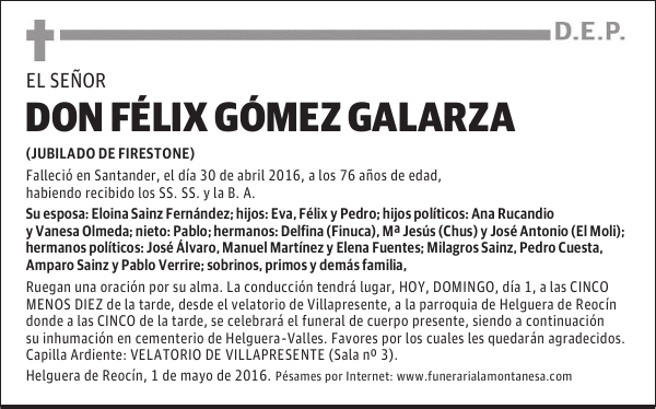 Don Félix Gómez Galarza