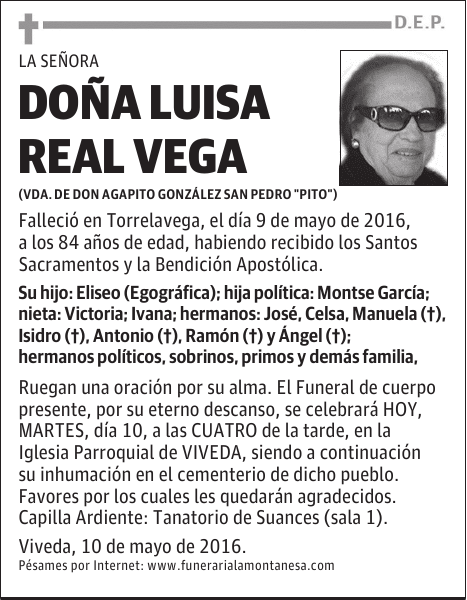 DOÑA LUISA REAL VEGA
