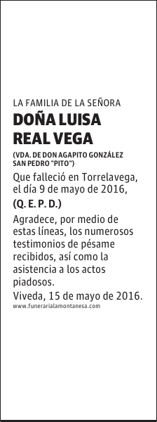 Doña Luisa Real Vega