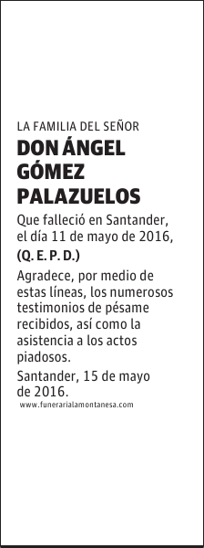 Don Ángel Gómez Palazuelos