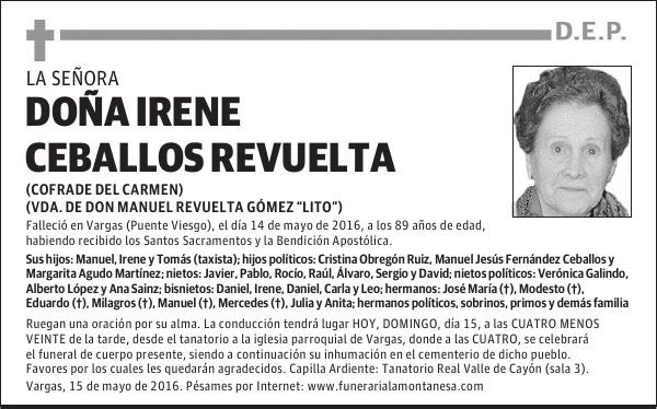 Doña Irene Ceballos Revuelta