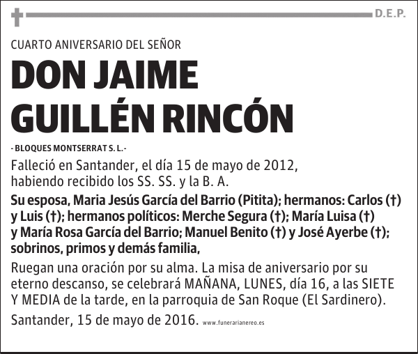 DON JAIME GUILLÉN RINCÓN