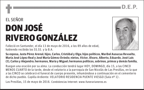 DON JOSE RIVERO GONZALEZ