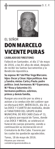 DON MARCELO VICENTE PURAS