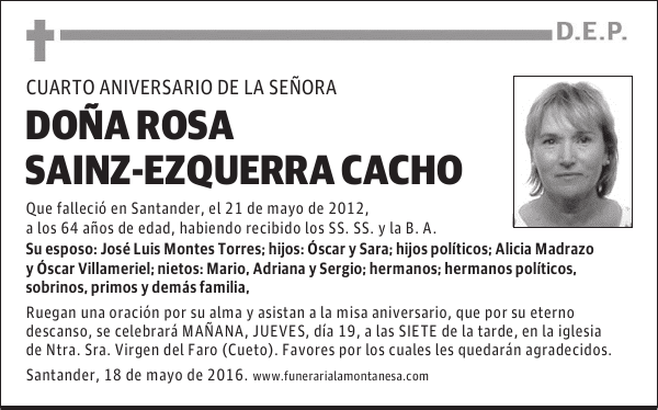 Doña Rosa Sainz-Ezquerra Cacho