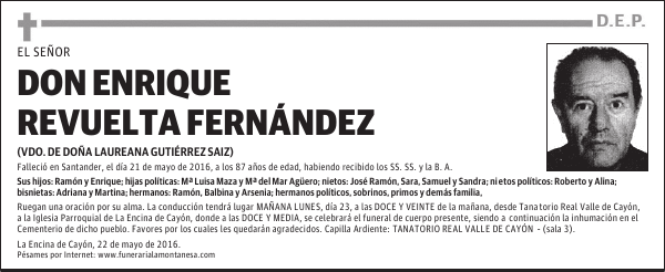 DON ENRIQUE REVUELTA FERNÁNDEZ