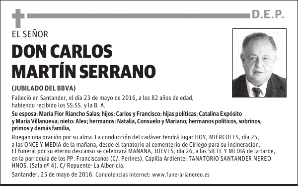 DON CARLOS MARTÍN SERRANO
