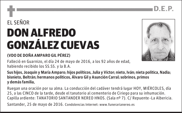 DON ALFREDO GONZALEZ CUEVAS