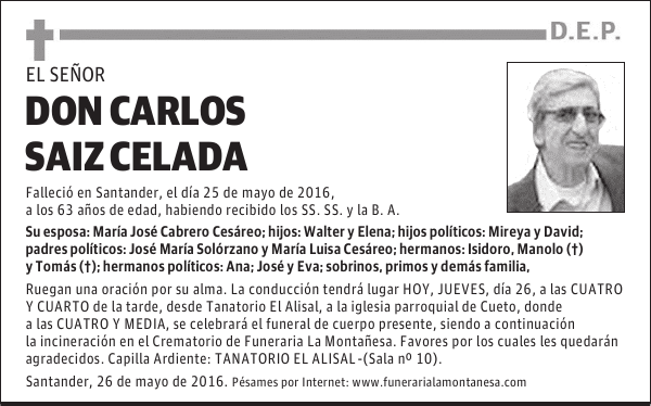 Don Carlos Saiz Celada