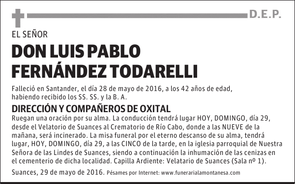 Don Luis Pablo Fernández Todarelli