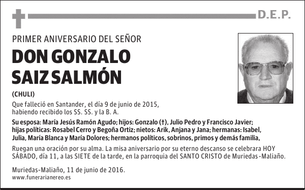 DON GONZALO SAIZ SALMÓN