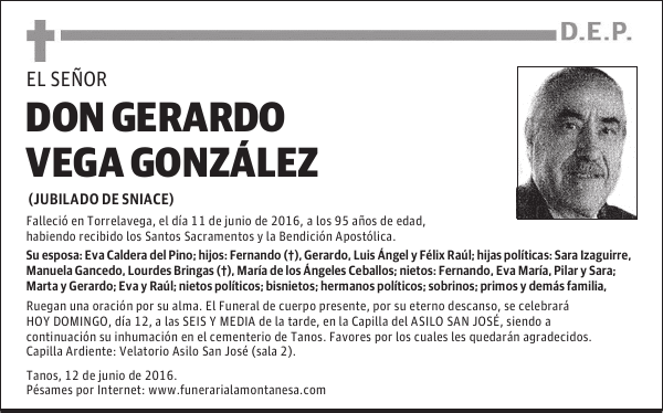 DON GERARDO VEGA GONZÁLEZ