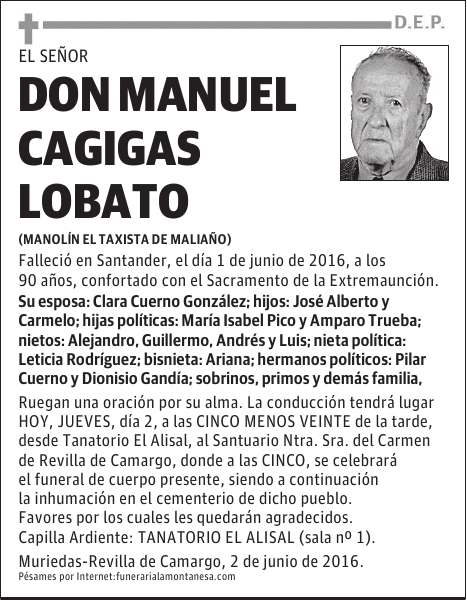 Don Manuel Cagigas Lobato