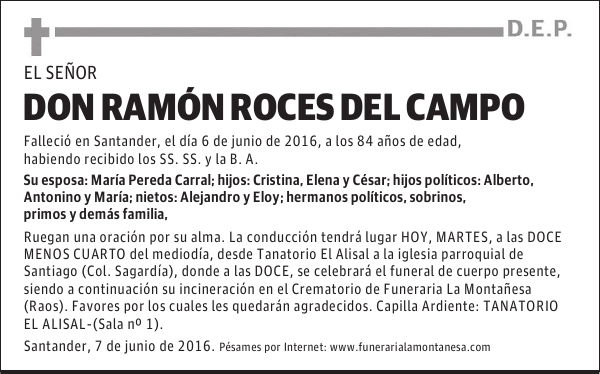 Don Ramón Roces del Campo