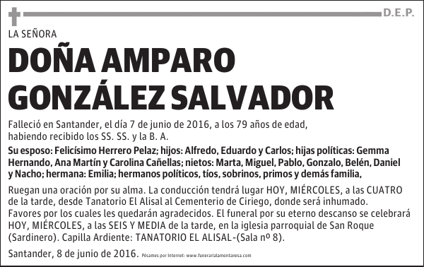 Doña Amparo González Salvador