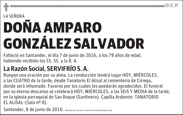 Doña Amparo González Salvador