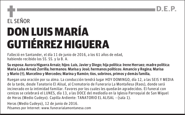 DON LUIS MARÍA GUTIÉRREZ HIGUERA