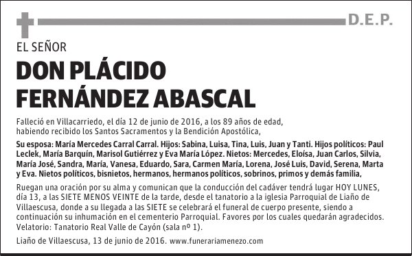 DON PLÁCIDO FERNÁNDEZ ABASCAL