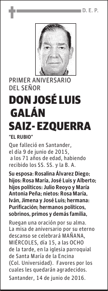DON JOSÉ LUIS GALÁN SAIZ- EZQUERRA