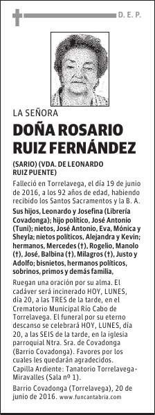 Doña Rosario Ruiz Fernández