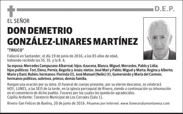 Don Demetrio Gonzalez Linares