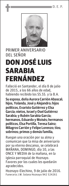 DON JOSE LUIS SARABIA FERNÁNDEZ