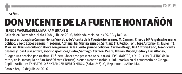 Vicente de la Fuente Hontañón