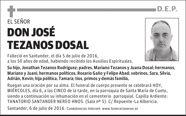 DON JOSE TEZANOS DOSAL