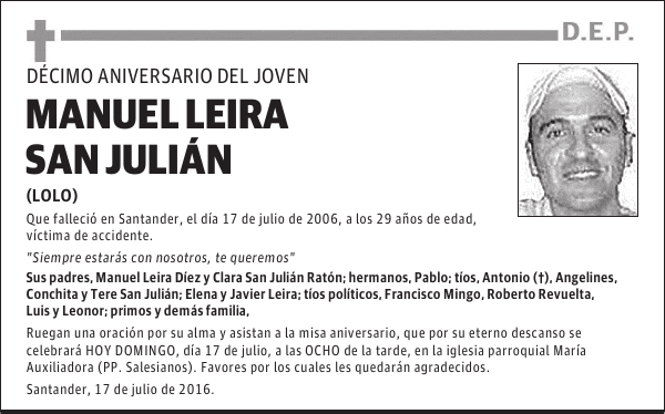 MANUEL LEIRA SAN JULIÁN